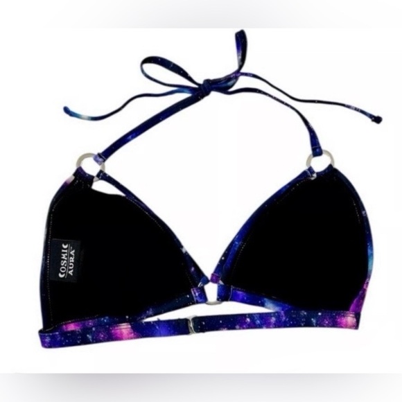 Cosmic Aura® Galaxy O-Ring Halter Swim Top, size XL - Picture 4 of 8